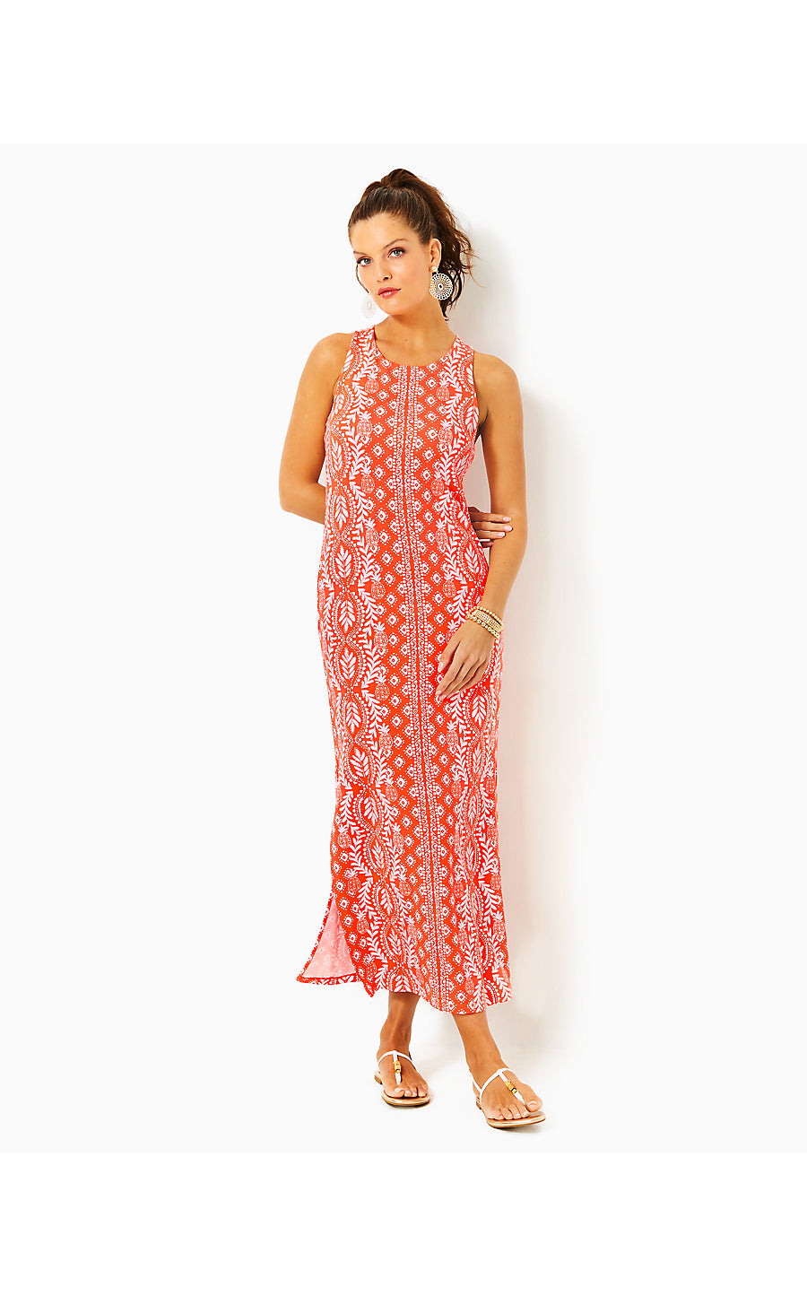 ULLA MAXI DRESS - FLAMINGO FEATHER - HARBOUR VIEW