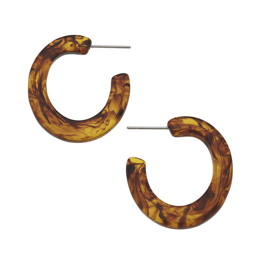 Susan Shaw - Small Tortoise Hoop Earrings