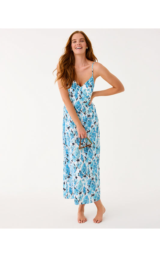 RAMSEY MAXI DRESS - RESORT WHITE - SEASHELL SPLENDOR