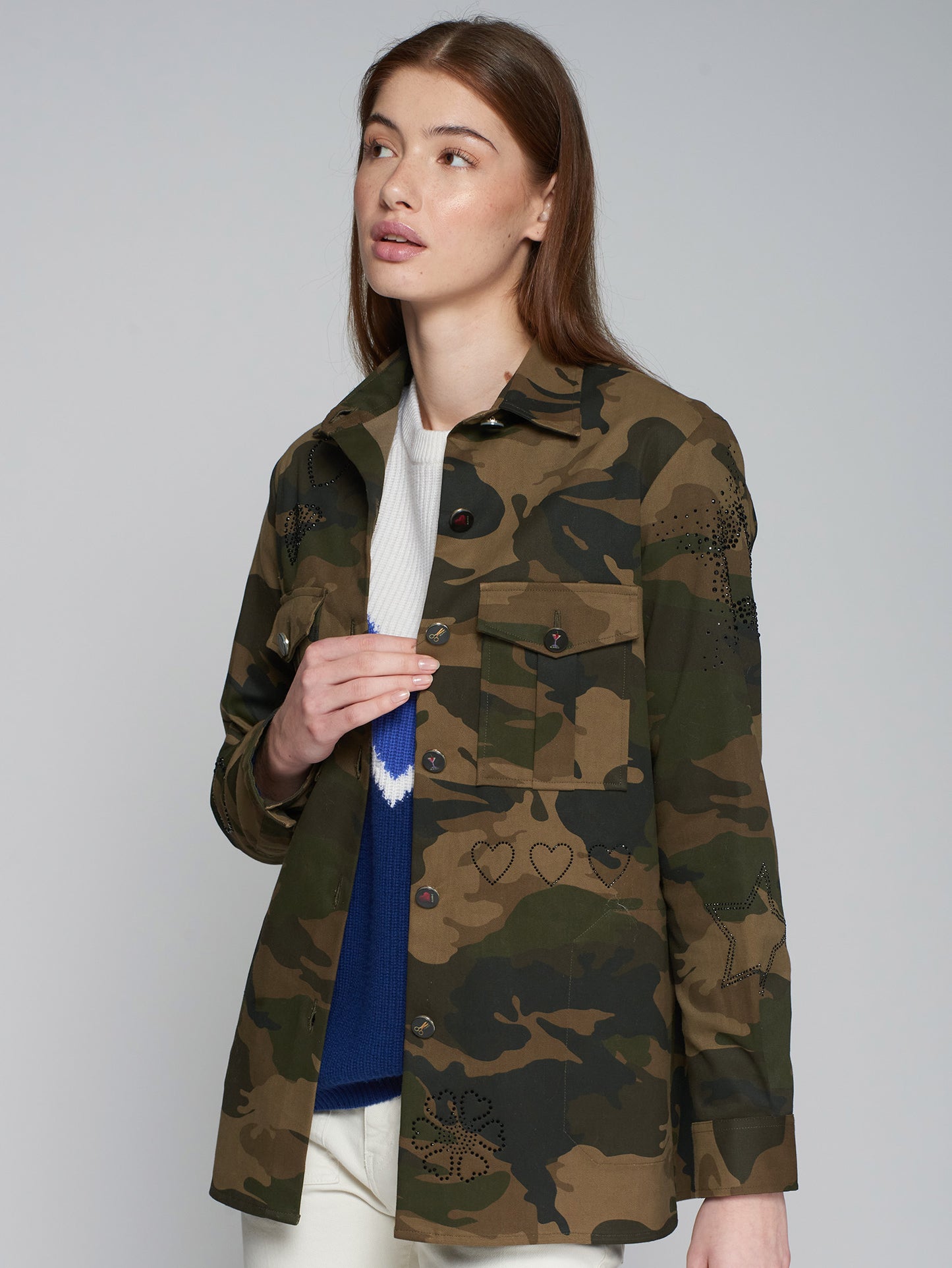 FEDERICA JACKET - CAMO STRASS