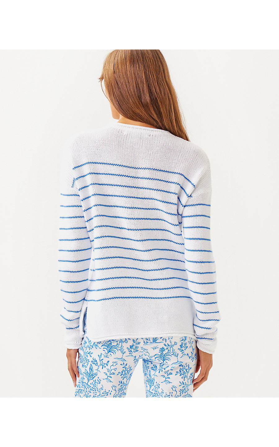 LOTAN SWEATER - SUNWASHED BLUE - TIDEPOOL STRIPE