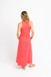 Solid Mock Maxi Dress - Coral