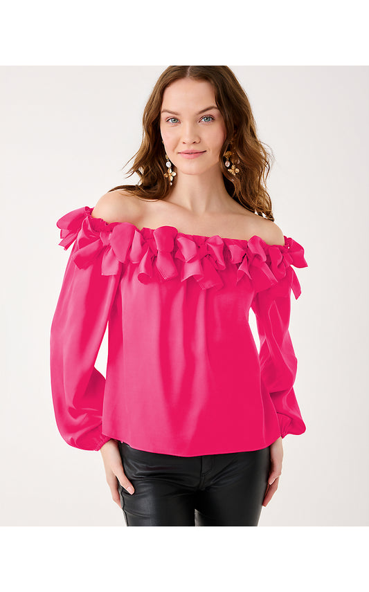 ANALEA OFF THE SHOULDER TOP - SUN SHELL PINK