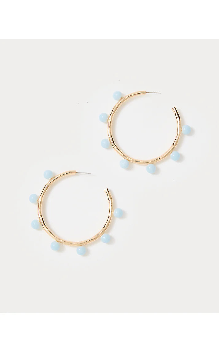 WAVE N SEA HOOP EARRINGS - BLUETTE -  - 1 SZ