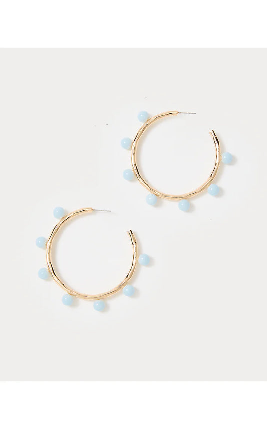 WAVE N SEA HOOP EARRINGS - BLUETTE -  - 1 SZ