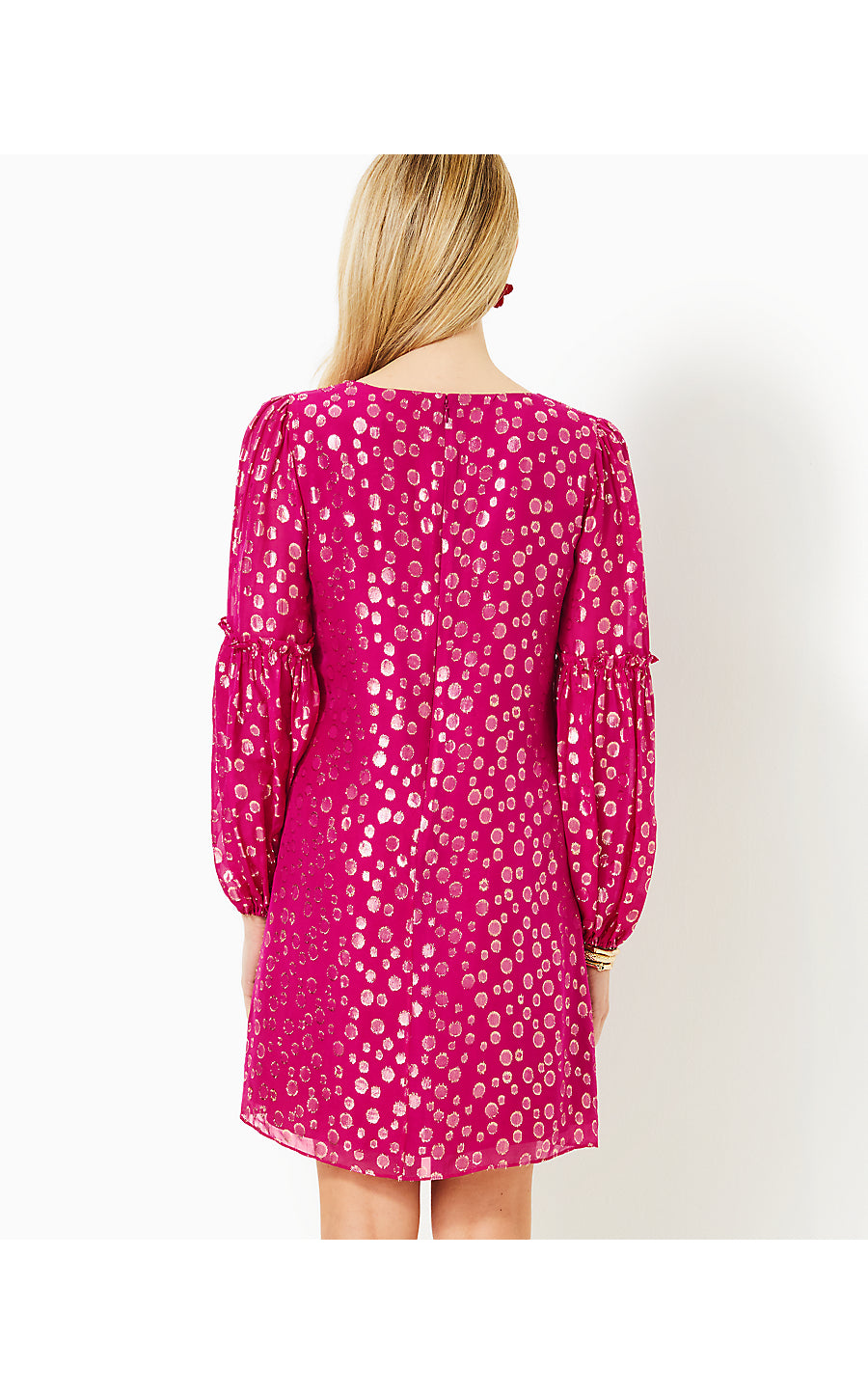 CLEME DRESS - MYSTIQUE PINK - SILK BUBBLY CLIP