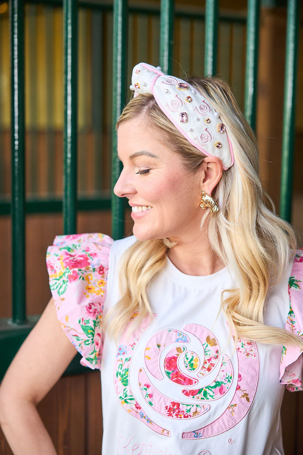 Kentucky Derby Pink Logo Headband