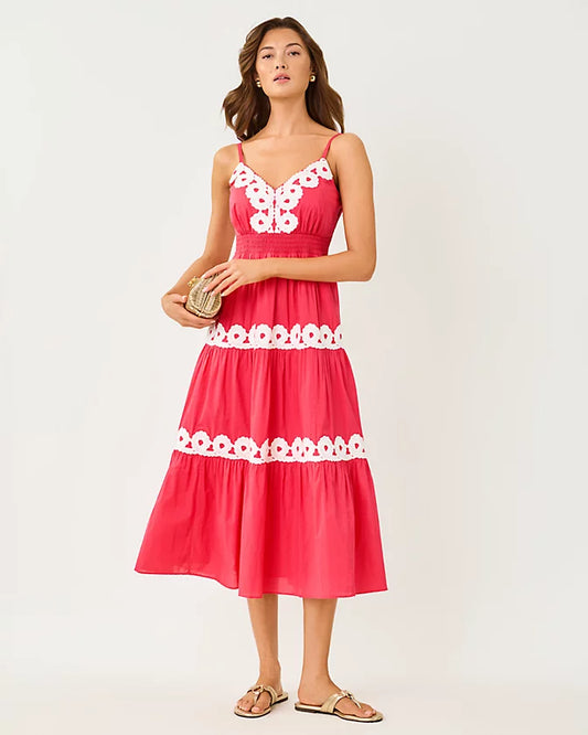 ZANNA MIDI DRESS - PARADISE PUNCH