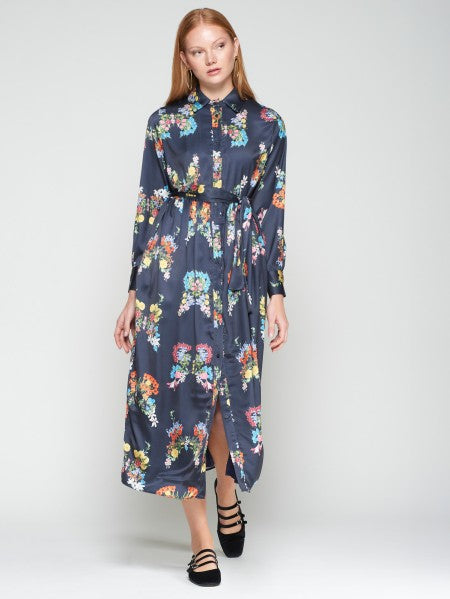 DRESS AMIRA MARIPOSA FLORAL AZUL