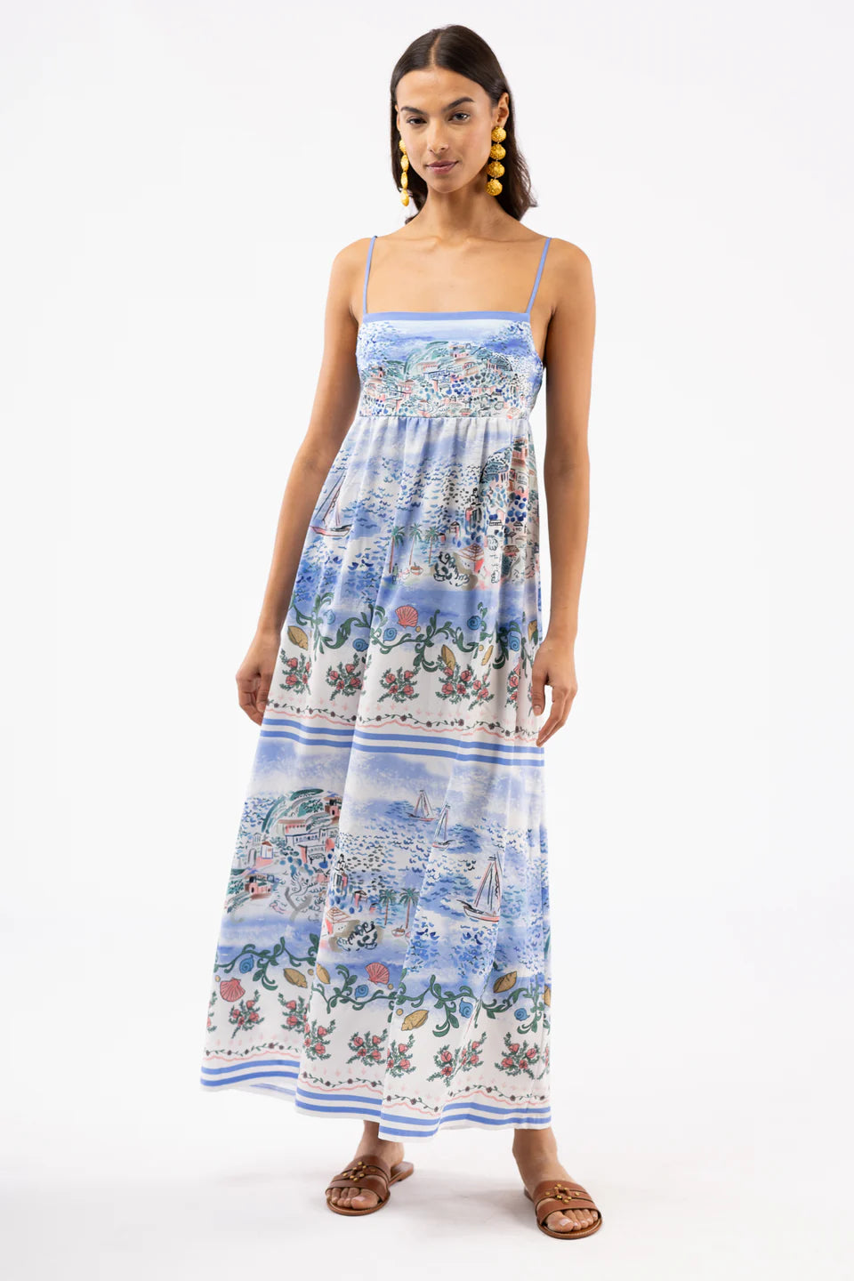 THE CLEOBELLA DRESS - SEA MURAL