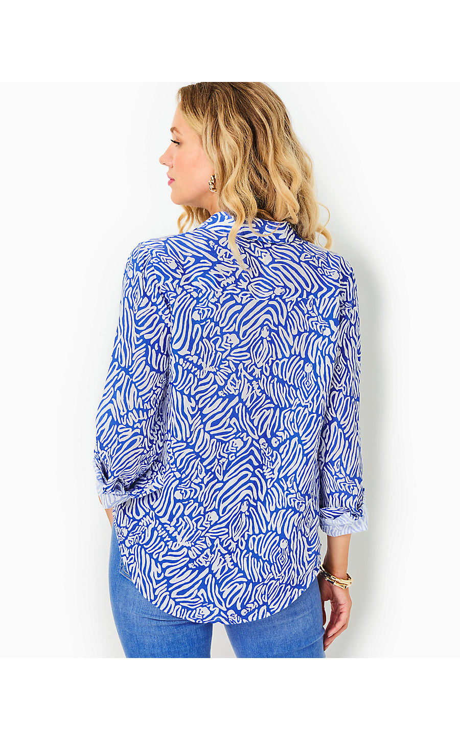 SEA VIEW BUTTON DOWN - MARTINIQUE BLUE - ZEE BEBE