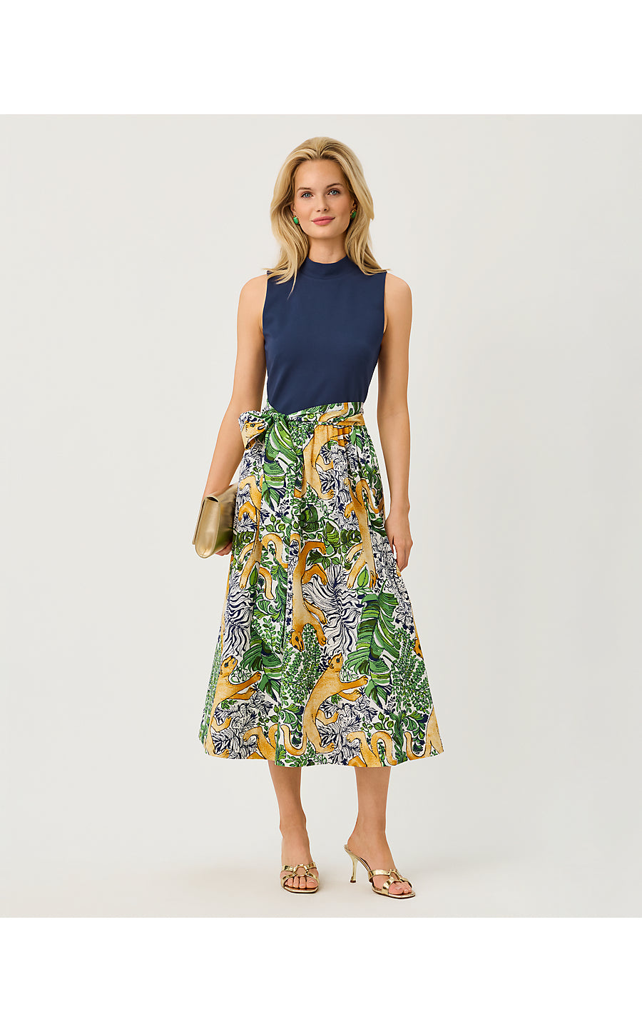 PRIMA MIDI DRESS - MULTI - PALM PROWL