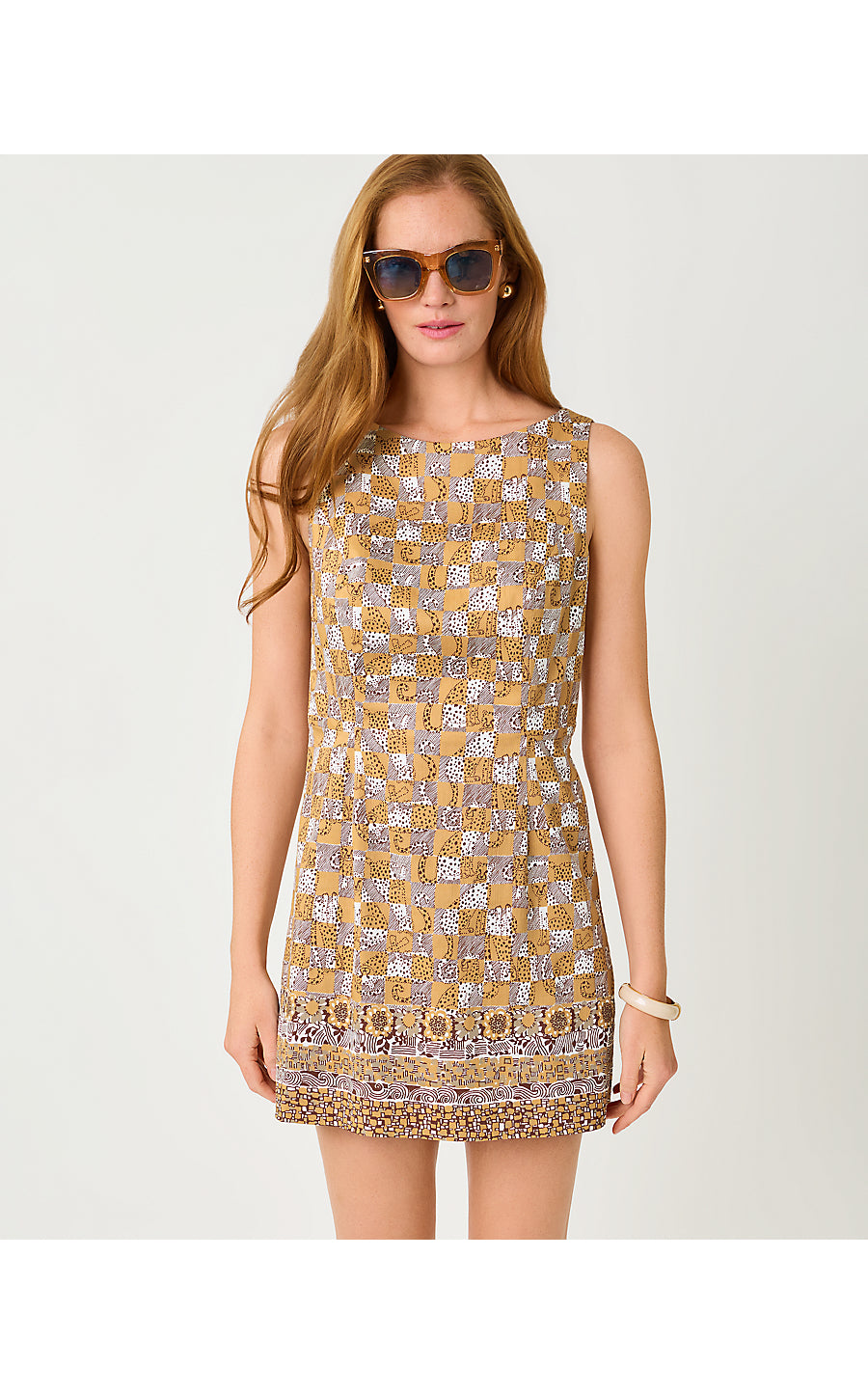 ORIANA SHIFT ROMPER - ICED LATTE - LIL CHEETAH CHECKS ENGINEERED ROMPER