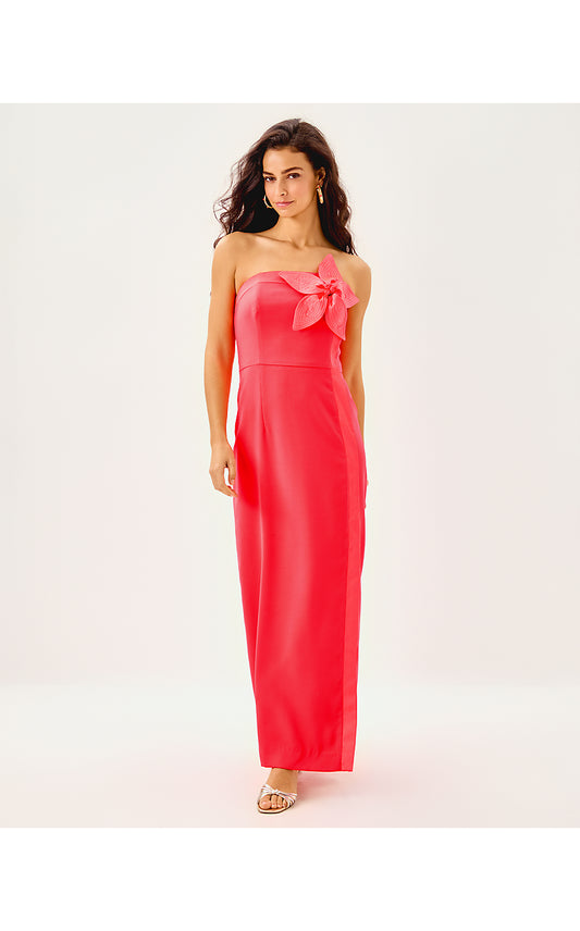 ANASOPHIA MAXI DRESS - CANE CORAL