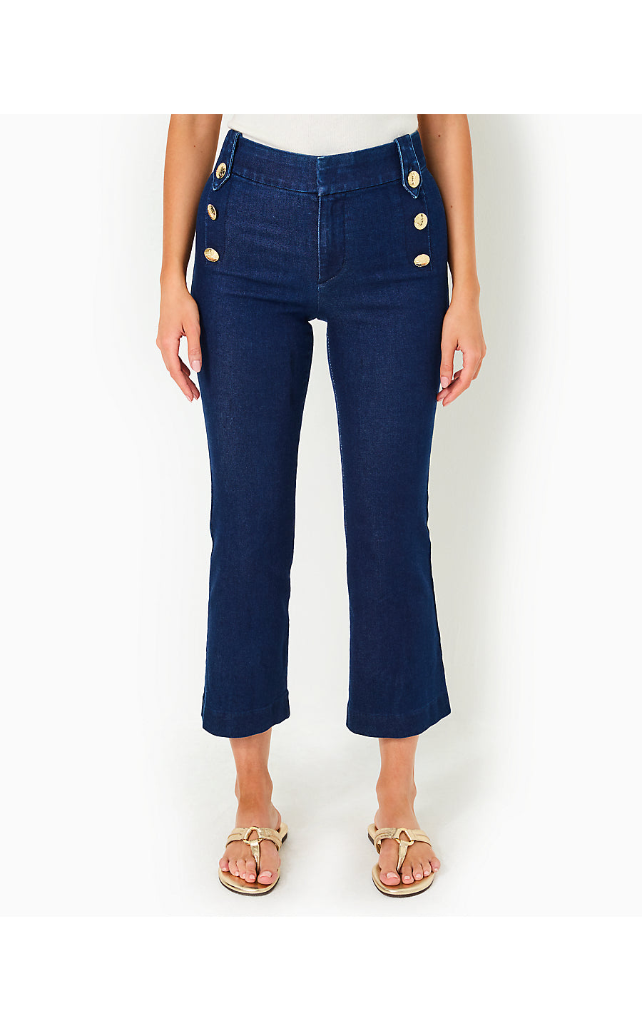 PARRISH HIGH RISE CROP FLARE  - COSMIC WASH