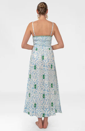 Fiesta Maxi Dress - Arabesque - Light Blue