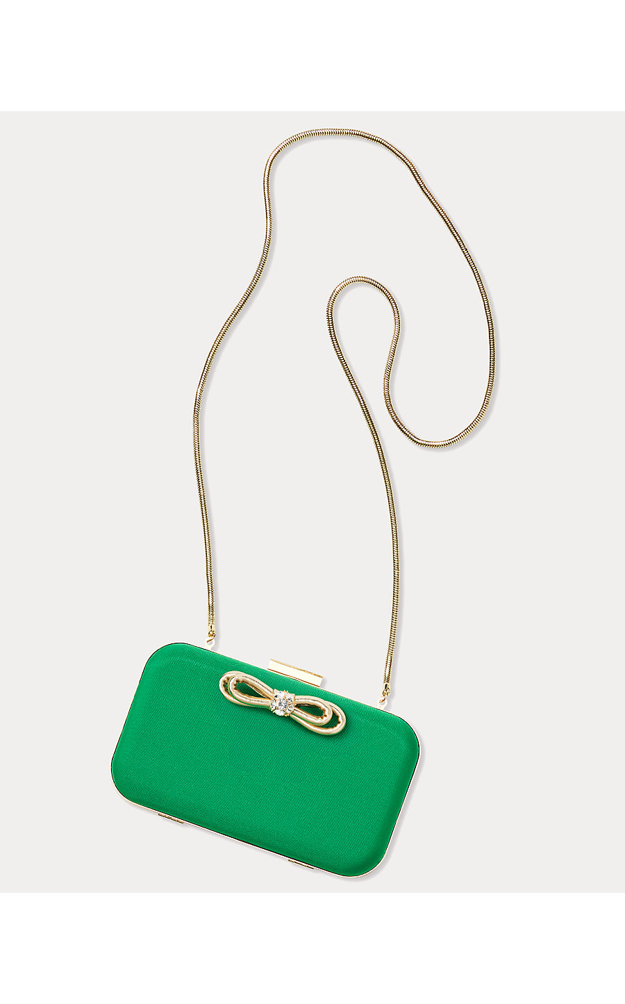 JESSY BOW HARD CLUTCH-BAMBOO GREEN--1 SZ