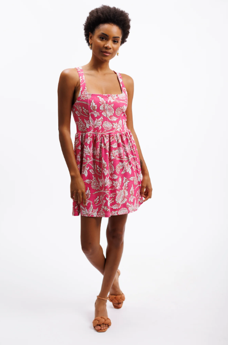 Madeline Dress - Tuileries Bloom Pink