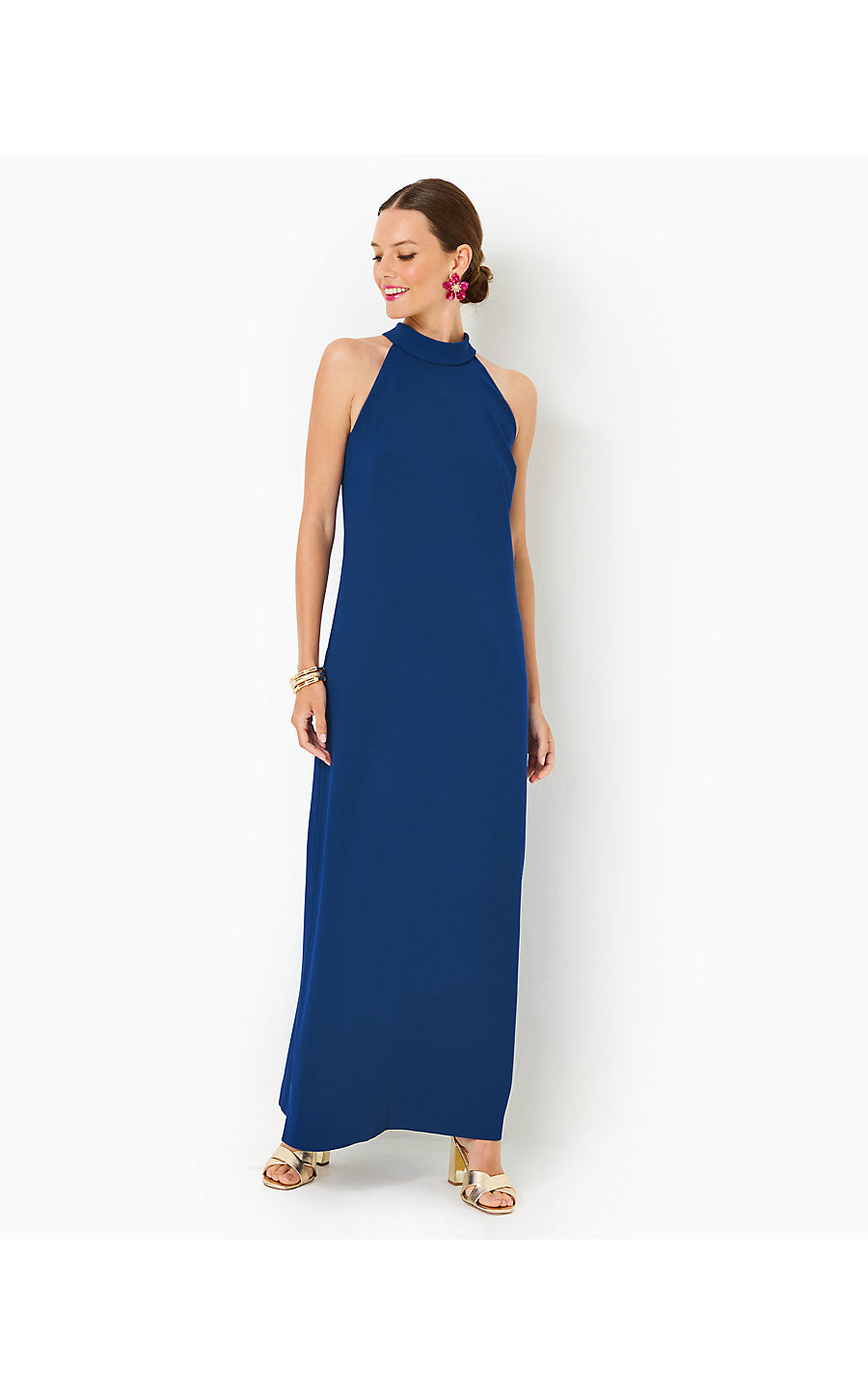 ALARIC MAXI DRESS - BLUE MED