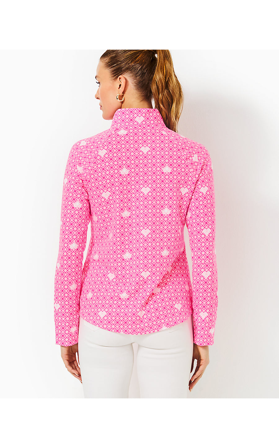 UPF 50+ SKIPPER POPOVER - PASSION FRUIT PINK - FLUTTERING HEARTS