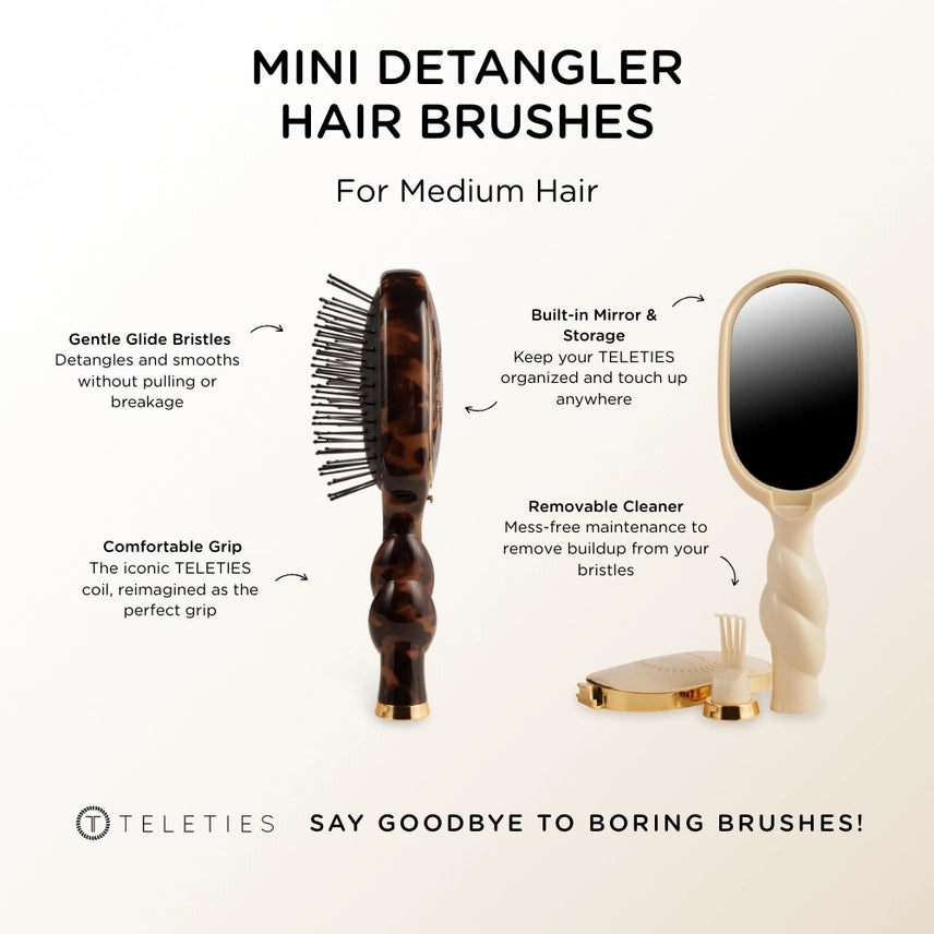 Mini Detangler Brush For Medium Hair - Tan