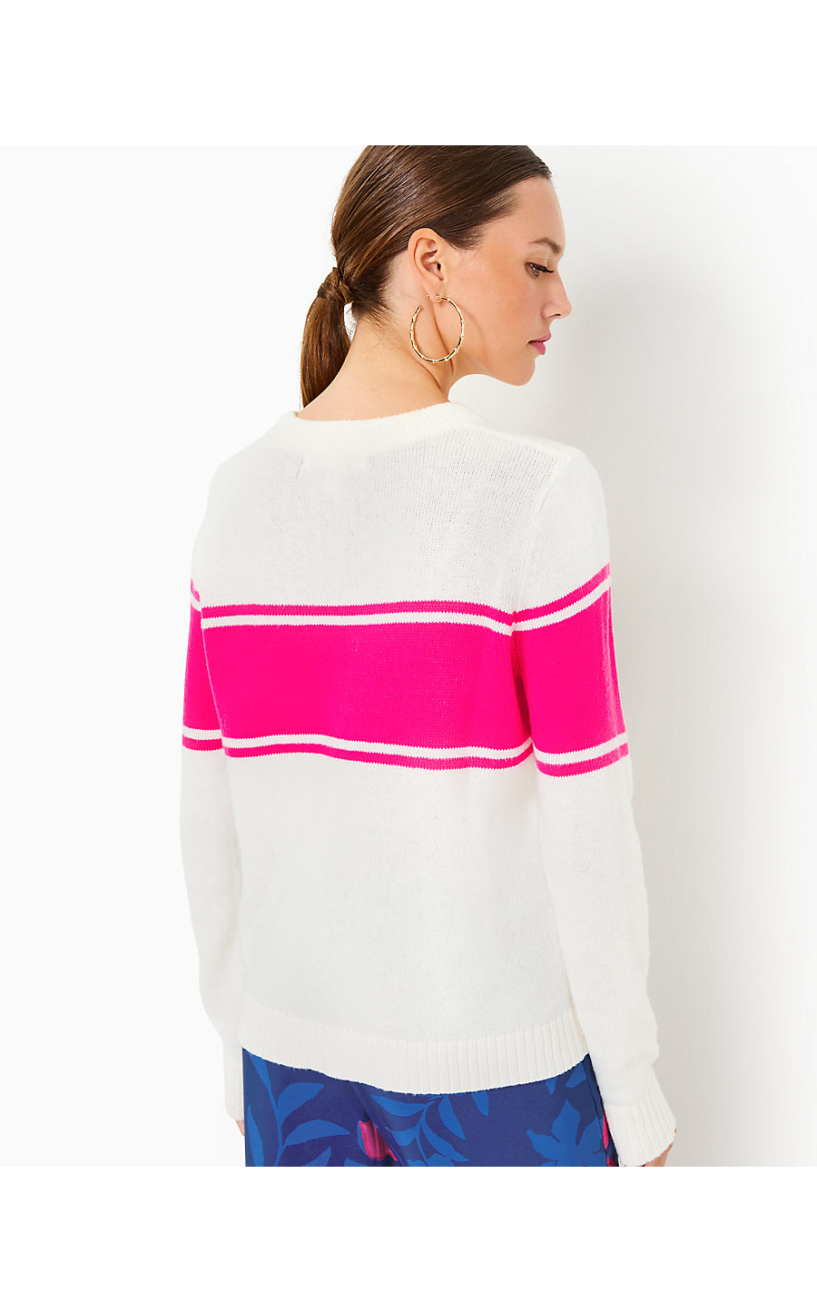 KELSA SWEATER-PASSION FRUIT PINK-PALM BEACH FL JACQUARD