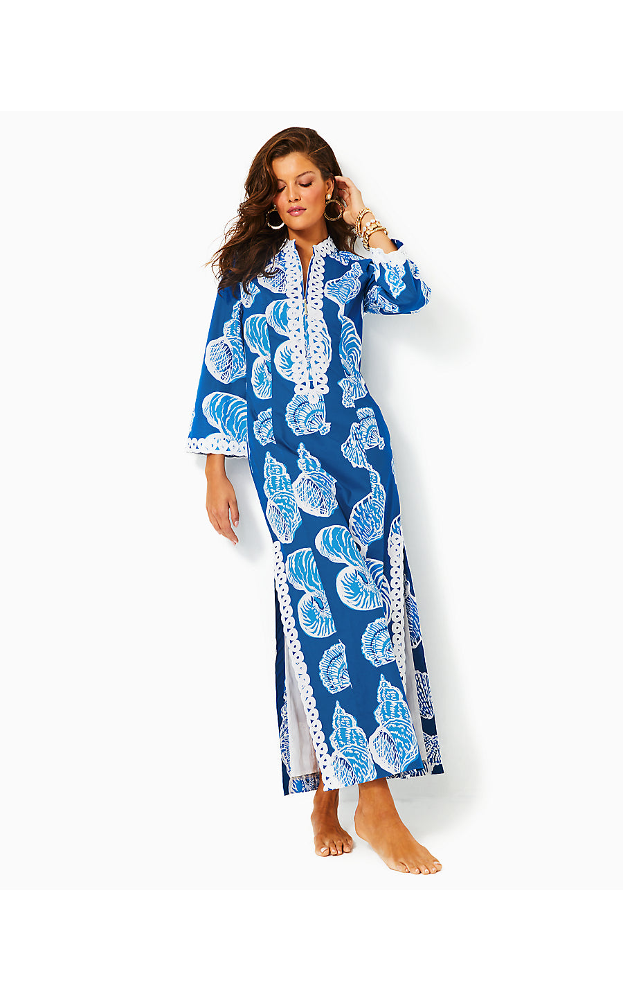 SHEALYN MAXI DRESS - BARTON BLUE - SHELL OF A GOOD TIME OVERSIZED