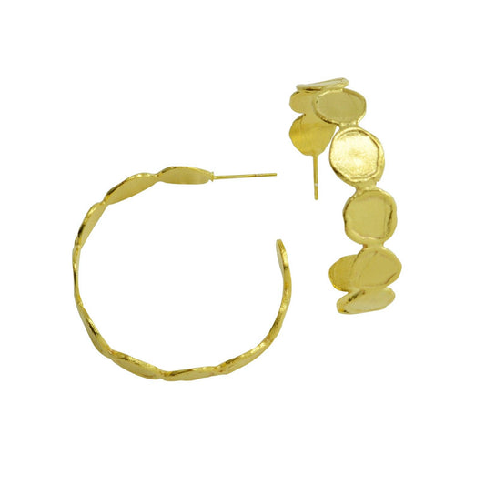 Betty Carré - COINS HOOP EARRINGS: Gold