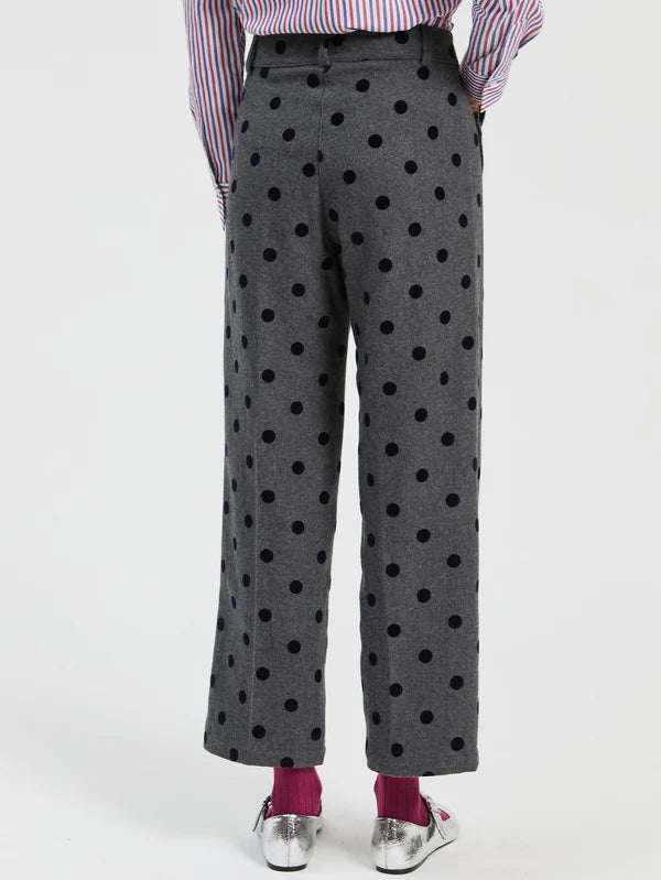 Polka Dot Pants - Grey