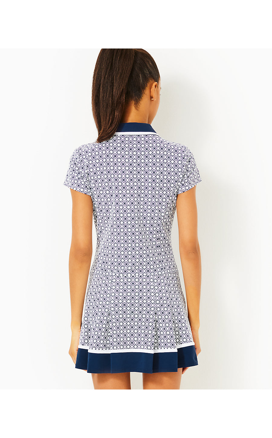 JESSAMY DRESS UPF 50+ - LOW TIDE NAVY X RESORT WHITE - BUTTERFLY PATTERN