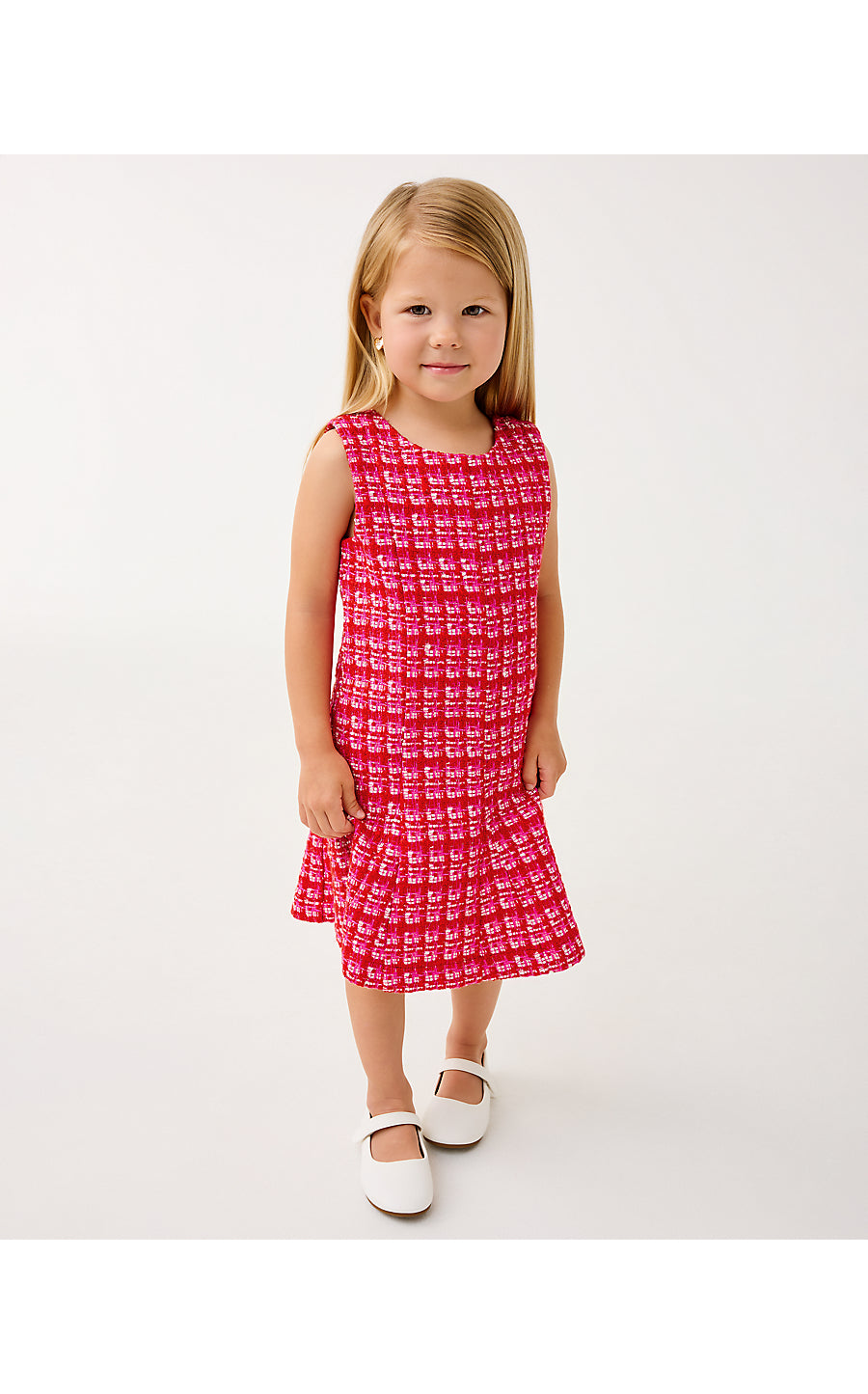 MINI ENYA DRESS - CRANBERRY RED - FIESTA BOUCLE