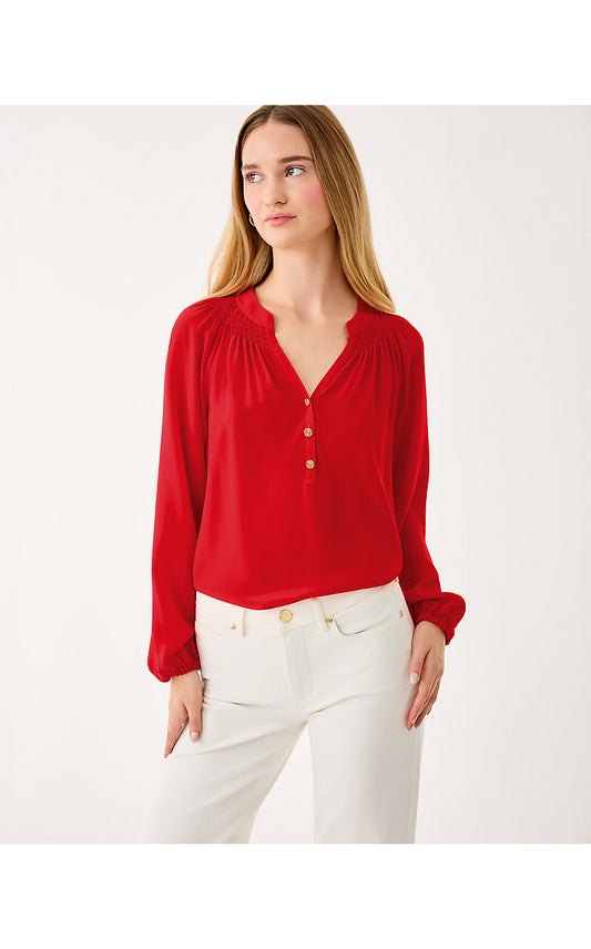 ELSA TOP - CRANBERRY RED