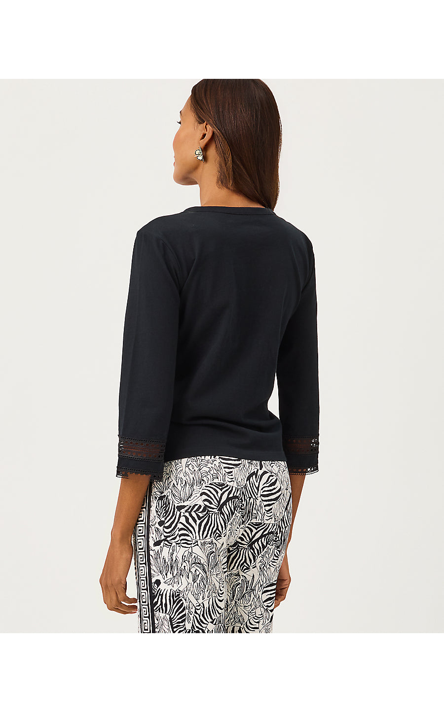 CLAIRMONT 3/4 SLEEVED TRI-NOIR