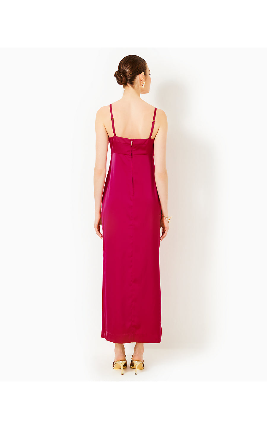 JEAN MAXI DRESS - RASPBERRY ROUGE