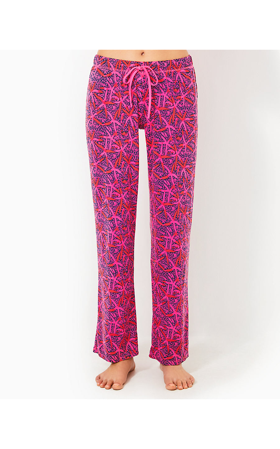 PJ KNIT PANT - PASSION FRUIT PINK - STAR SEARCHING