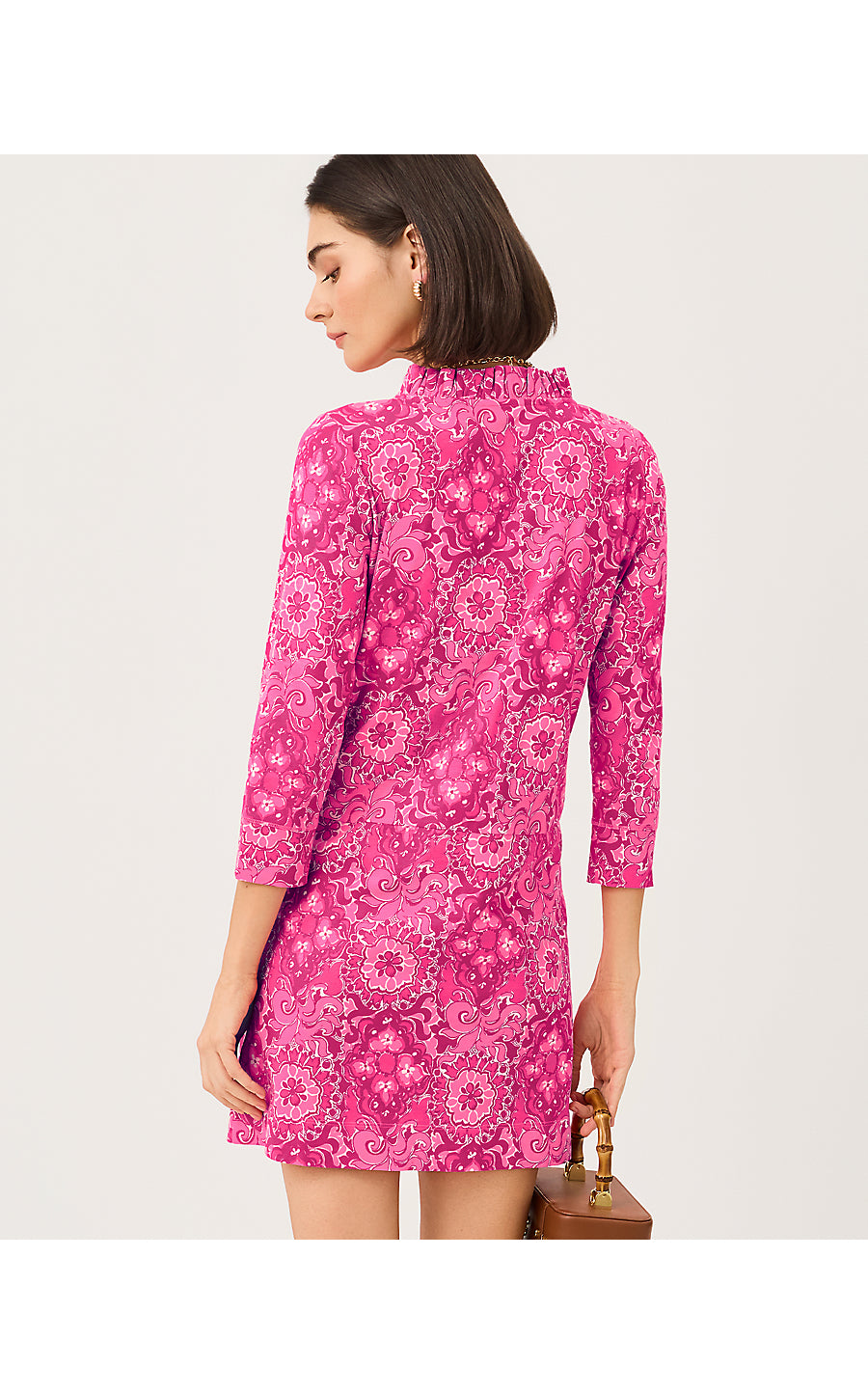 ANNELIE DRESS - PINK ASTER - THE CASBAH ALLOVER