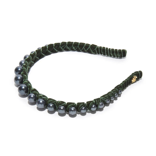 GRADUATED PEARL HEADBAND- TAHITIAN PEARL