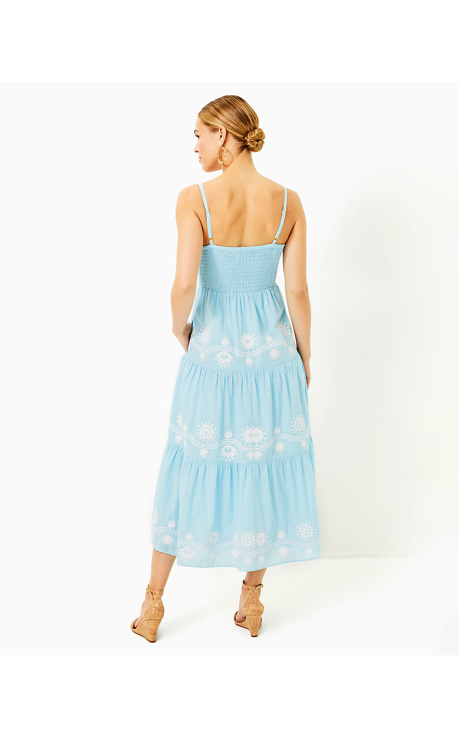 AVIRY MIDI DRESS - HYDRA BLUE