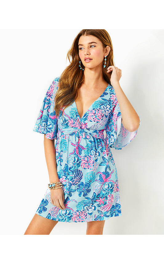 MINKA SKIRTED ROMPER - MULTI - BAHAMAS BEACHCOMBER