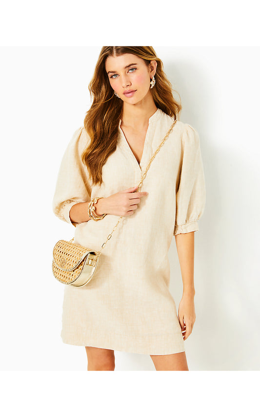 MIALEIGH DRESS - SAND BAR X RESORT WHITE