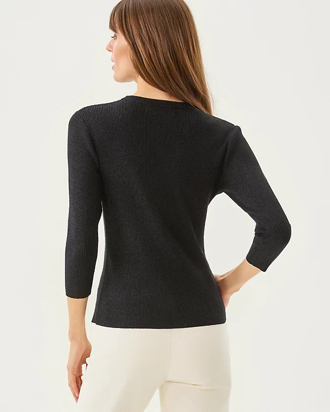 ESLI SWEATER - BLACK METALLIC