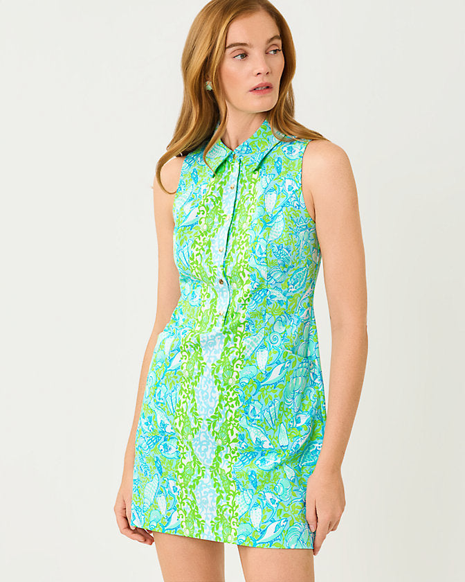 KATHY DRESS UPF 50+ - DAY DREAM BLUE - THROW ME A LINE ENGINEERED GOLF