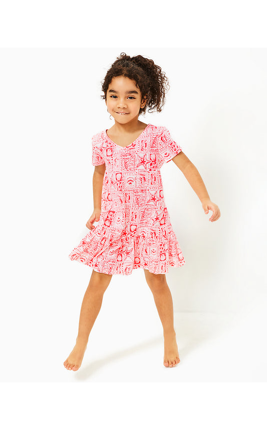 MINI CAMILLA DRESS - MIZNER RED - SEASIDE HARBOUR