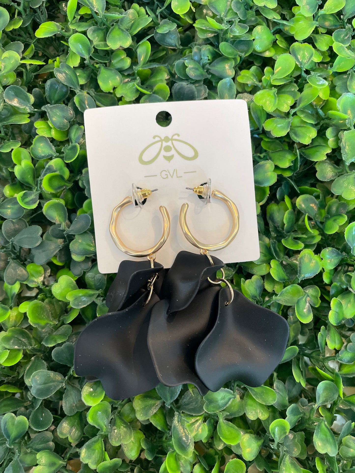 PETAL HOOP EARRINGS