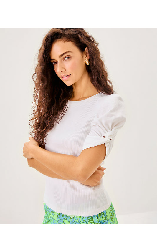 IGBY KNIT TOP - RESORT WHITE