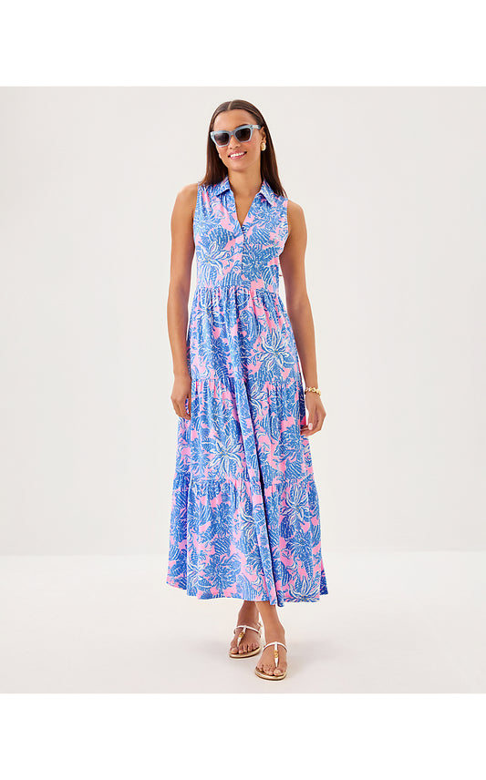 RIEGAN MAXI DRESS - CONCH SHELL PINK - UP SCALE