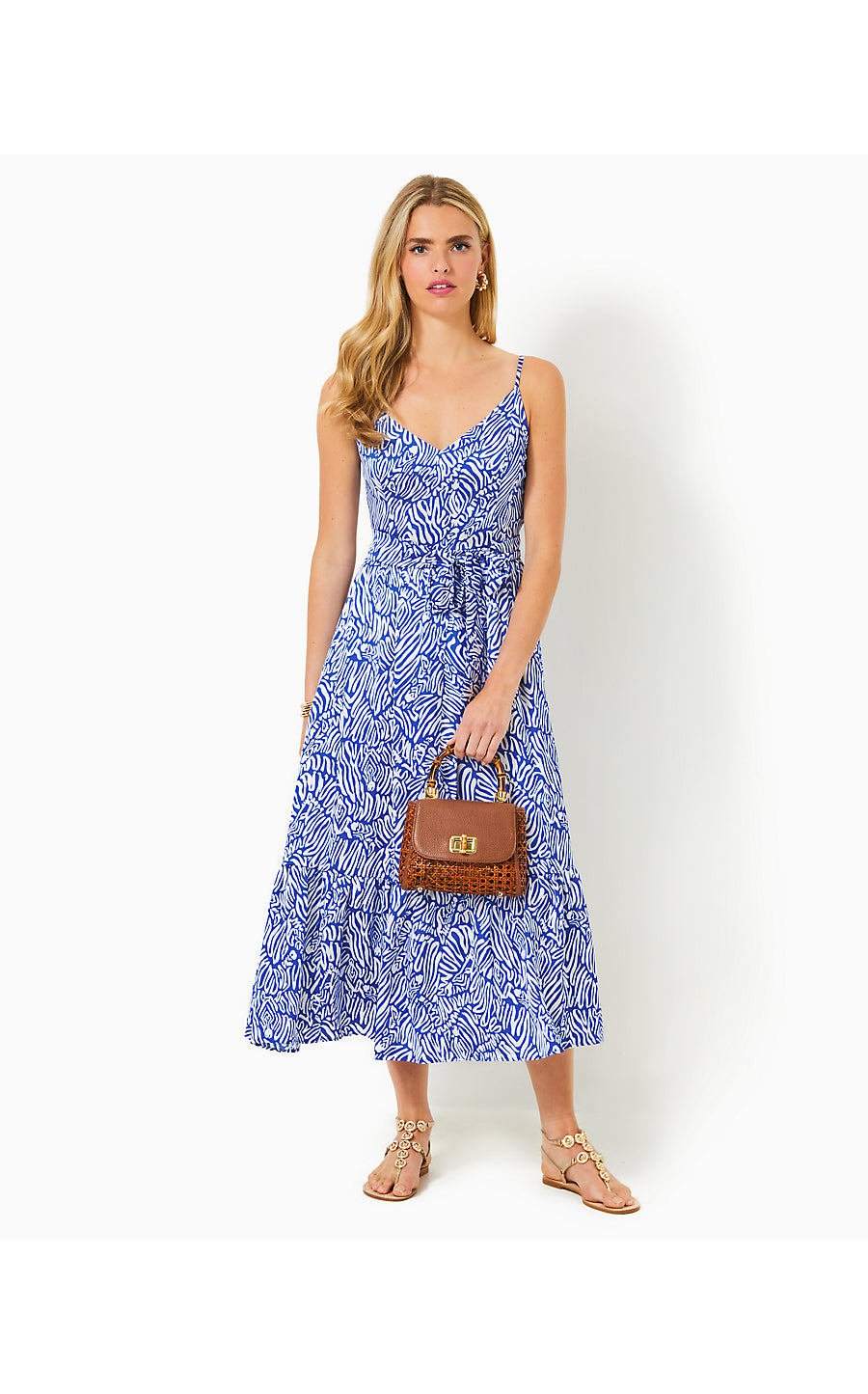 MARCELINA MIDI DRESS - MARTINIQUE BLUE - ZEE BEBE