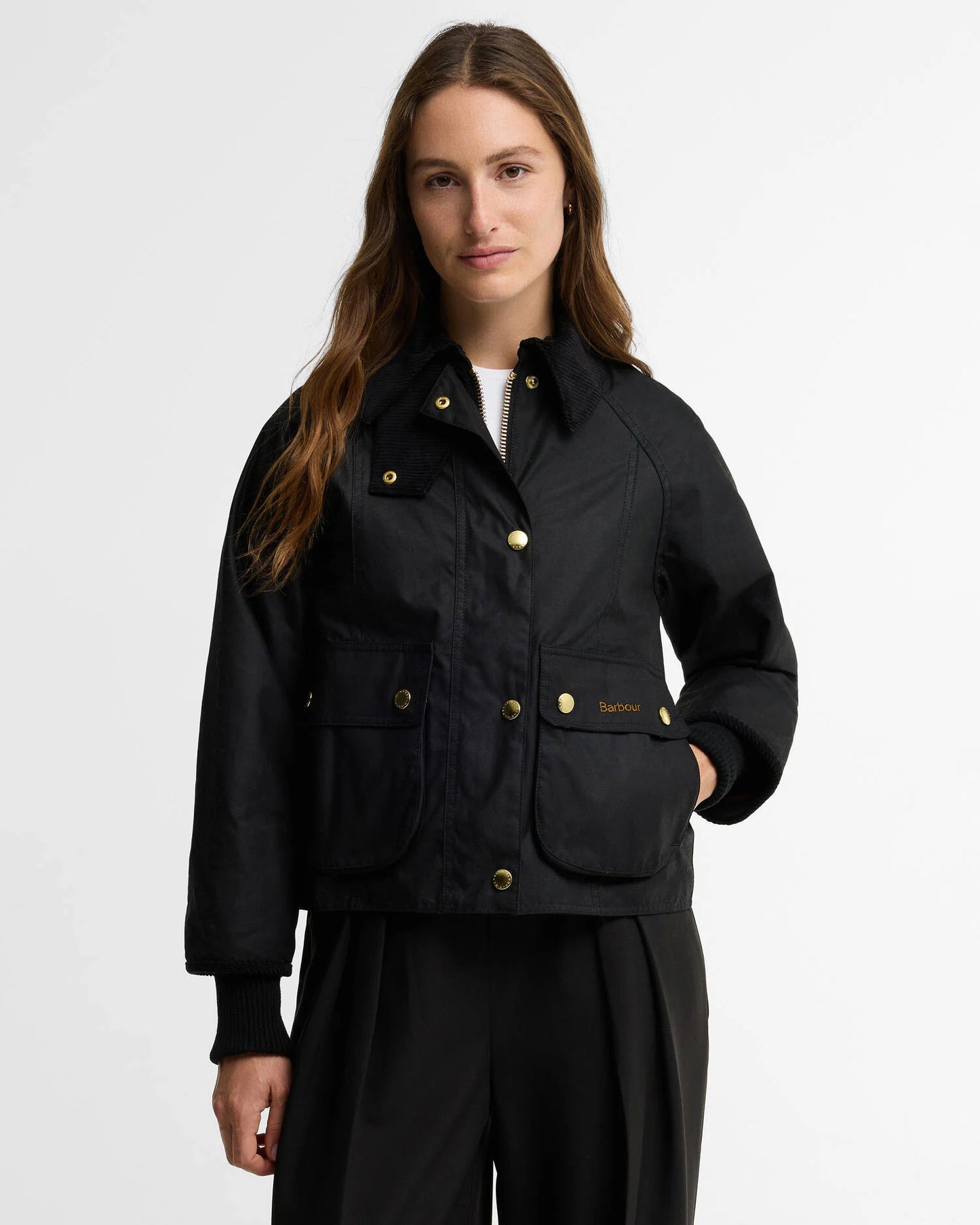 BARBOUR CROPPED BEADNELL- BLACK