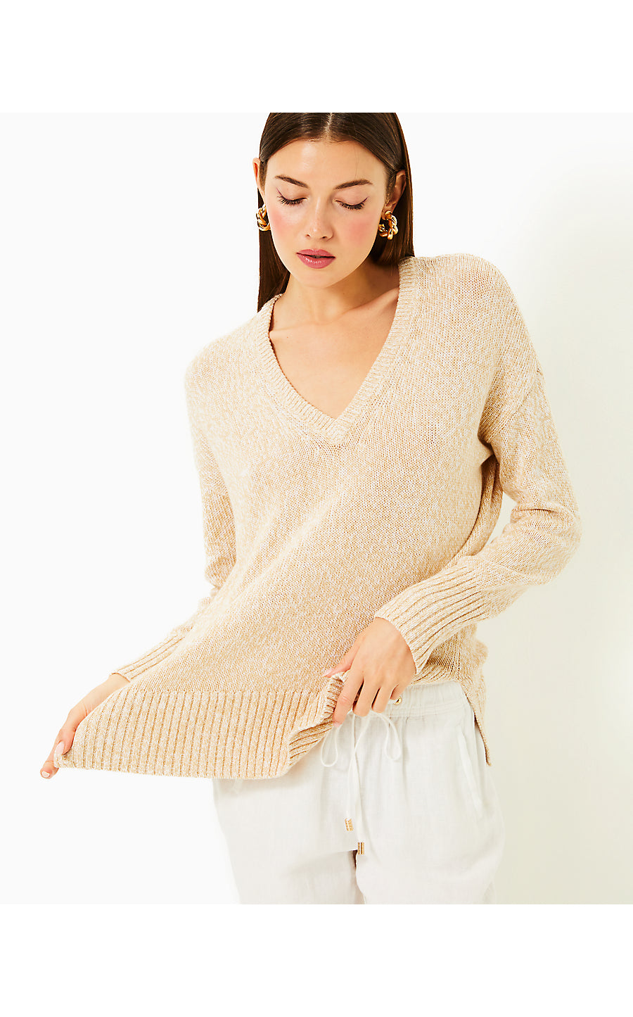 BEDFORD SWEATER - WICKER TAN MARL