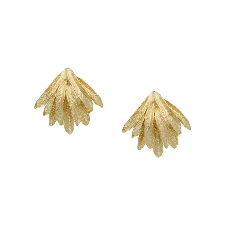 GOLD FEATHERBURST EARRINGS